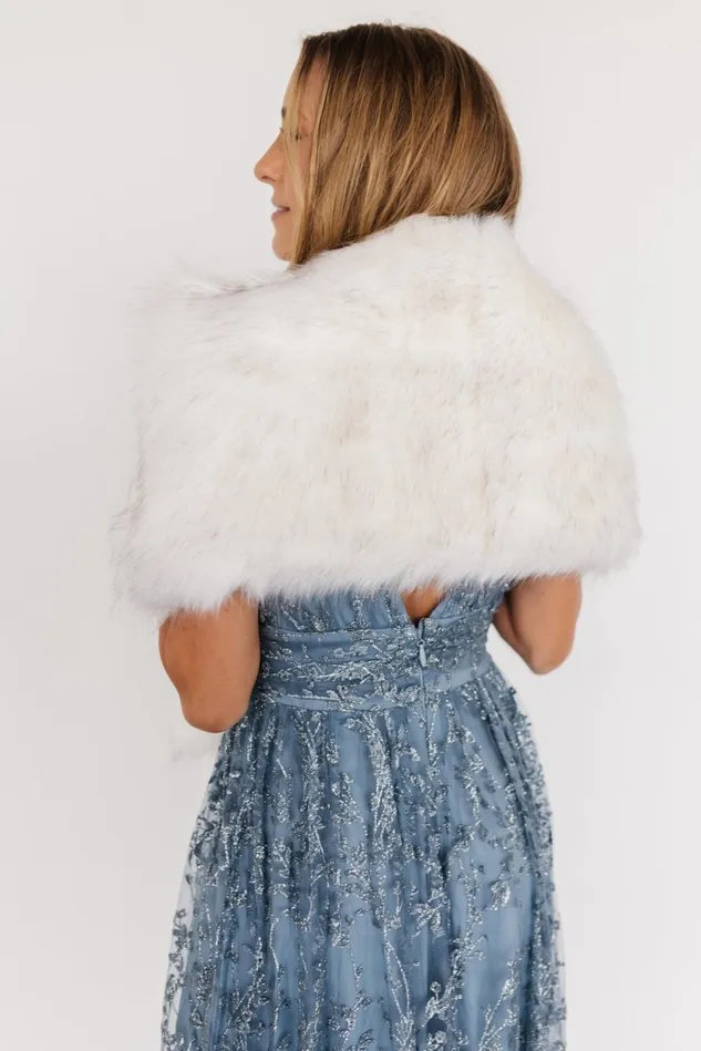 Baltic Born Shawls Women Valerie Faux Fur Shawl Ivory Baltic Born Shawls Women Valerie Faux Fur Shawl Ivory