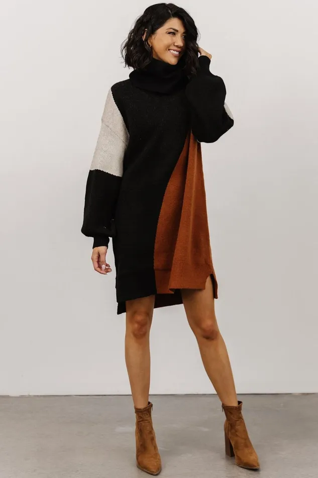 Baltic Born Sweaters Women Diego Sweater Dress Black Multi Baltic Born Sweaters Women Diego Sweater Dress Black Multi