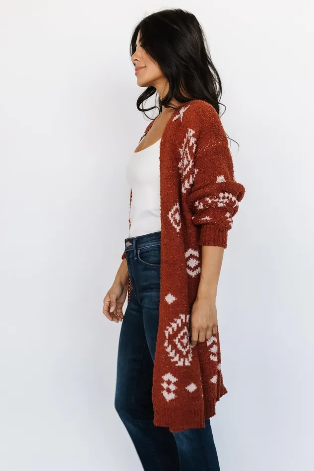 Baltic Born Sweaters Women Missoula Oversized Cardigan Rust Beige Baltic Born Sweaters Women Missoula Oversized Cardigan Rust Beige