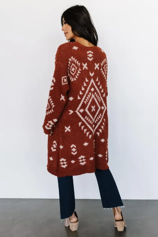 Baltic Born Sweaters Women Missoula Oversized Cardigan Rust Beige Baltic Born Sweaters Women Missoula Oversized Cardigan Rust Beige