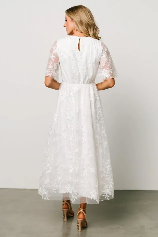 Baltic Born Tulle Styles Women Arabella Embroidered Tulle Maxi Dress White Baltic Born Tulle Styles Women Arabella Embroidered Tulle Maxi Dress White