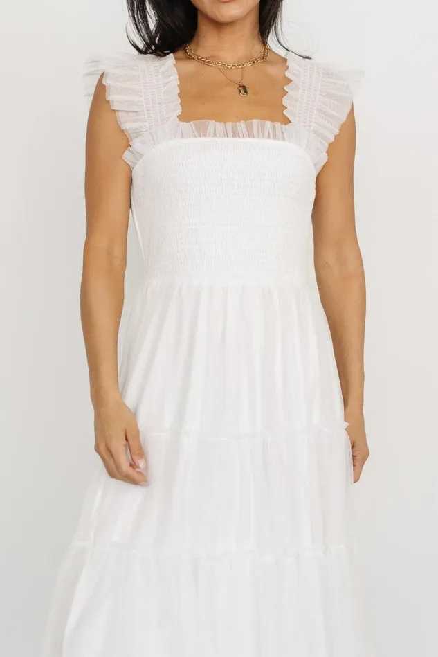 Baltic Born Tulle Styles Women Emma Smocked Tulle Dress Off White Baltic Born Tulle Styles Women Emma Smocked Tulle Dress Off White