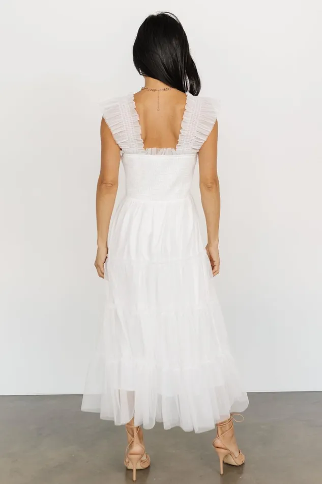Baltic Born Tulle Styles Women Emma Smocked Tulle Dress Off White Baltic Born Tulle Styles Women Emma Smocked Tulle Dress Off White