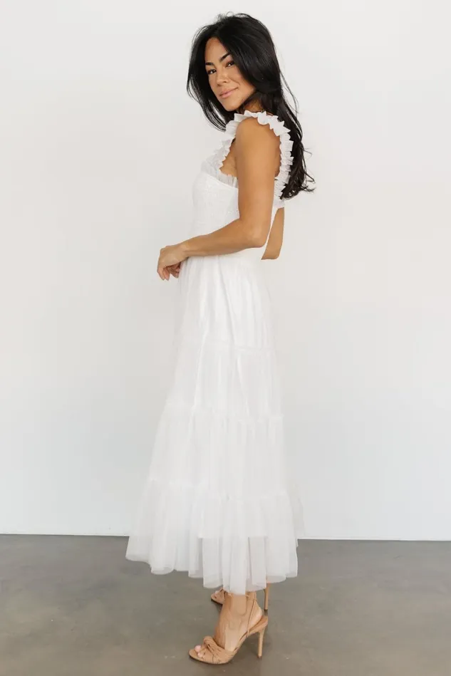 Baltic Born Tulle Styles Women Emma Smocked Tulle Dress Off White Baltic Born Tulle Styles Women Emma Smocked Tulle Dress Off White