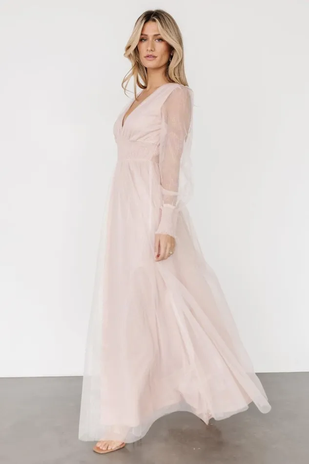 Baltic Born Tulle Styles Women Layla Tulle Maxi Dress Shimmer Pink