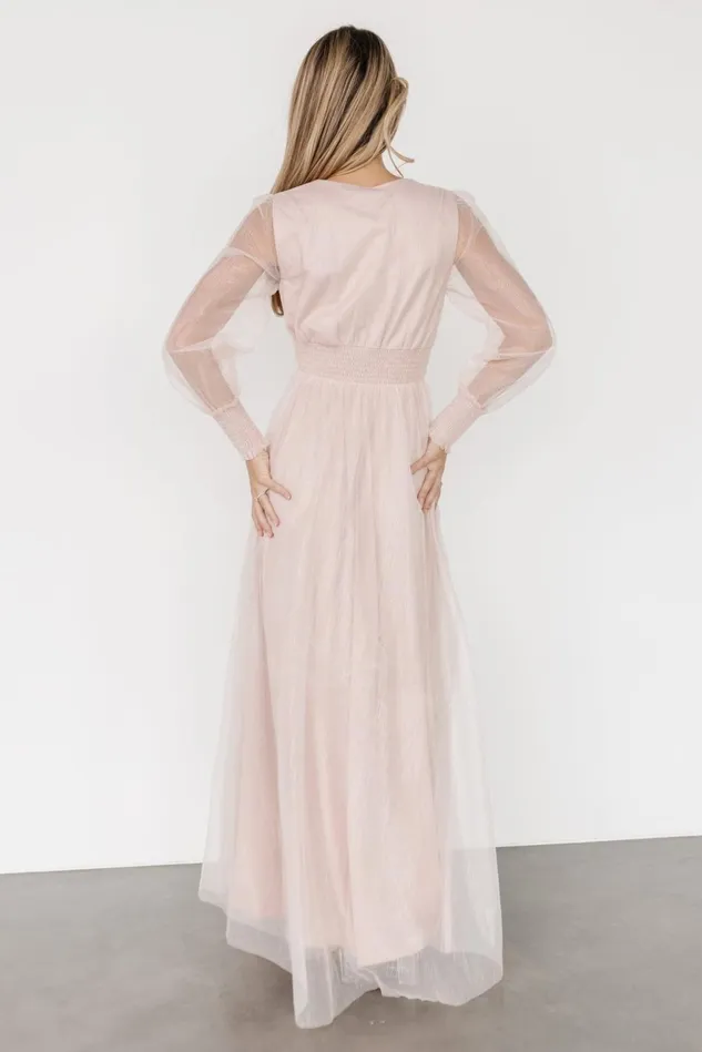 Baltic Born Tulle Styles Women Layla Tulle Maxi Dress Shimmer Pink