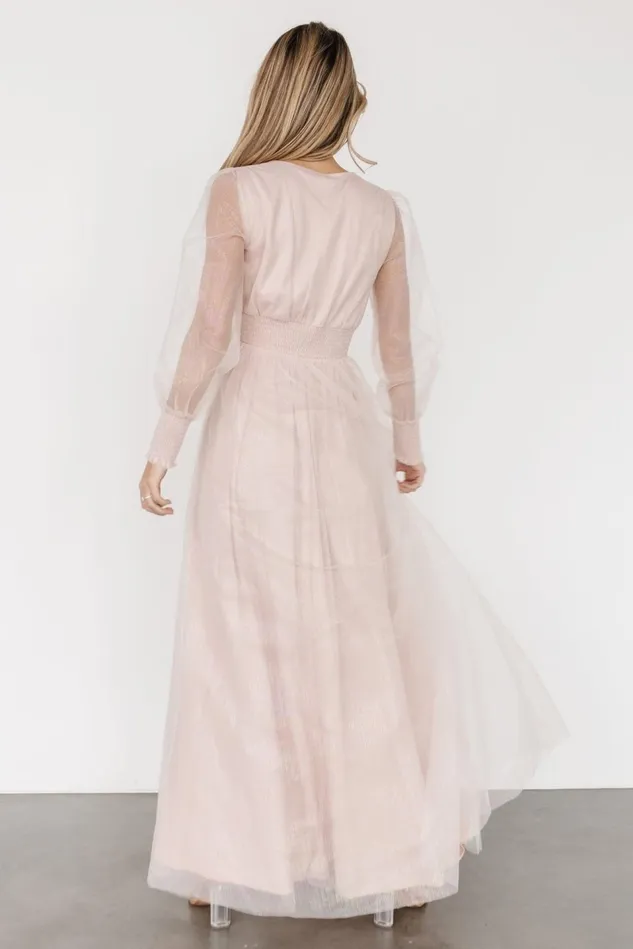 Baltic Born Tulle Styles Women Layla Tulle Maxi Dress Shimmer Pink