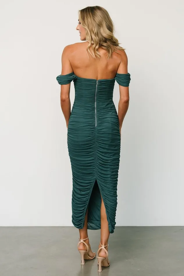 Baltic Born Wedding Guest Women Alessandra Mesh Midi Dress Peacock Baltic Born Wedding Guest Women Alessandra Mesh Midi Dress Peacock