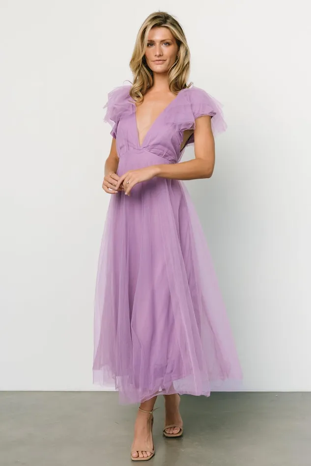 Baltic Born Wedding Guest Women Annabella Tulle Dress Lavender Baltic Born Wedding Guest Women Annabella Tulle Dress Lavender