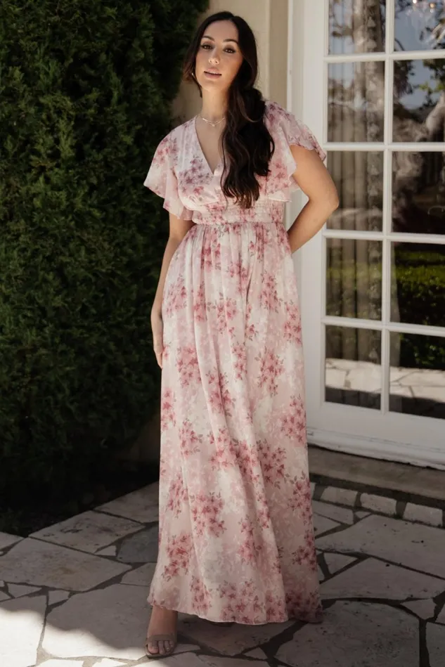 Baltic Born Wedding Guest Women Lynlee Metallic Maxi Dress Pink Multi Baltic Born Wedding Guest Women Lynlee Metallic Maxi Dress Pink Multi