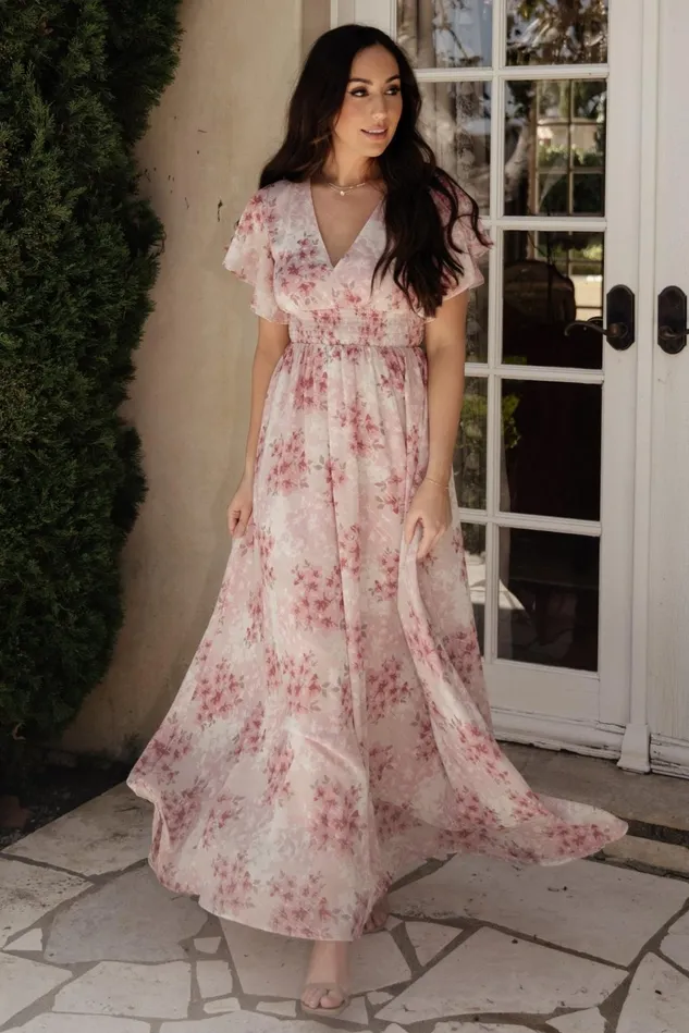 Baltic Born Wedding Guest Women Lynlee Metallic Maxi Dress Pink Multi Baltic Born Wedding Guest Women Lynlee Metallic Maxi Dress Pink Multi