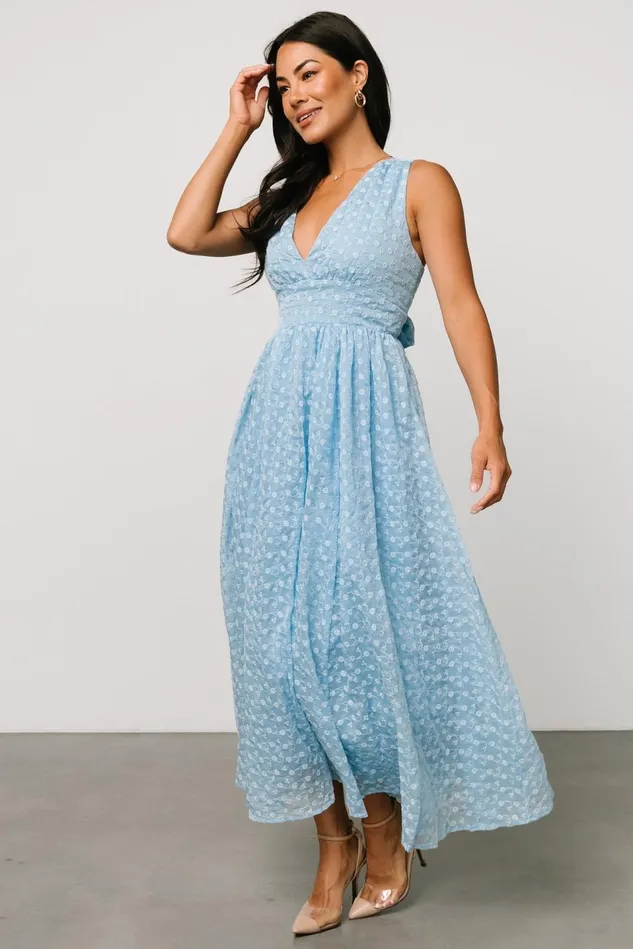 Baltic Born Wedding Guest Women Thalia Embroidered Tank Midi Dress Blue Baltic Born Wedding Guest Women Thalia Embroidered Tank Midi Dress Blue