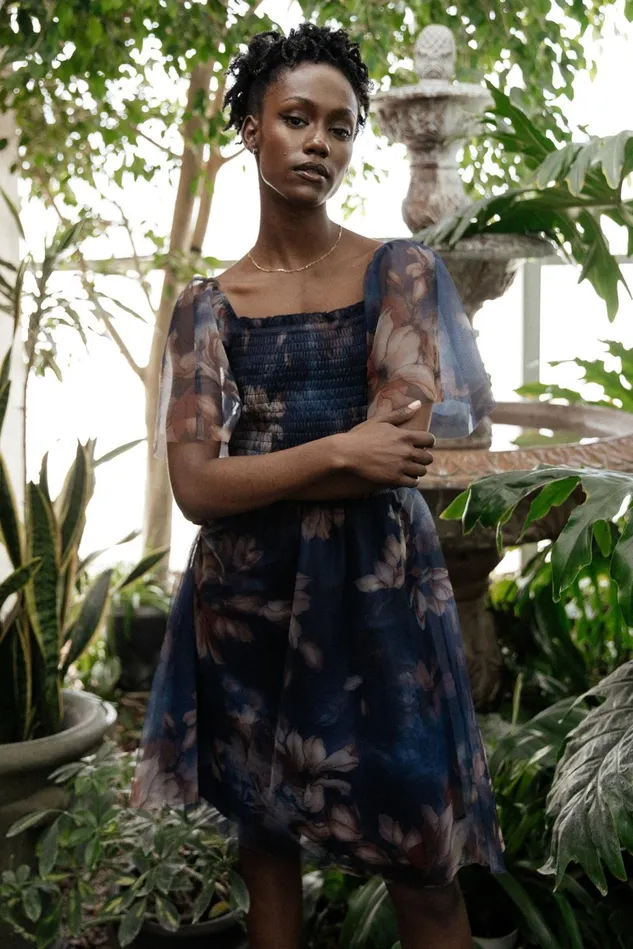 Baltic Born Wedding Guest Women Tivoli Tulle Short Dress Dark Blue Floral Baltic Born Wedding Guest Women Tivoli Tulle Short Dress Dark Blue Floral