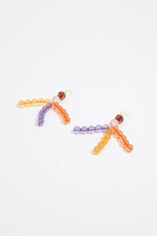 Beaded Gold Metal Earrings Pink Women Bimba Y Lola Jewelry Beaded Gold Metal Earrings Pink Women Bimba Y Lola Jewelry