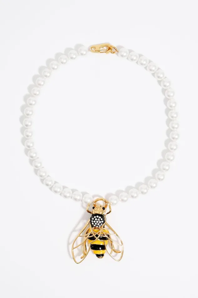Bee Pearl Necklace Gold Women Bimba Y Lola Jewelry Bee Pearl Necklace Gold Women Bimba Y Lola Jewelry