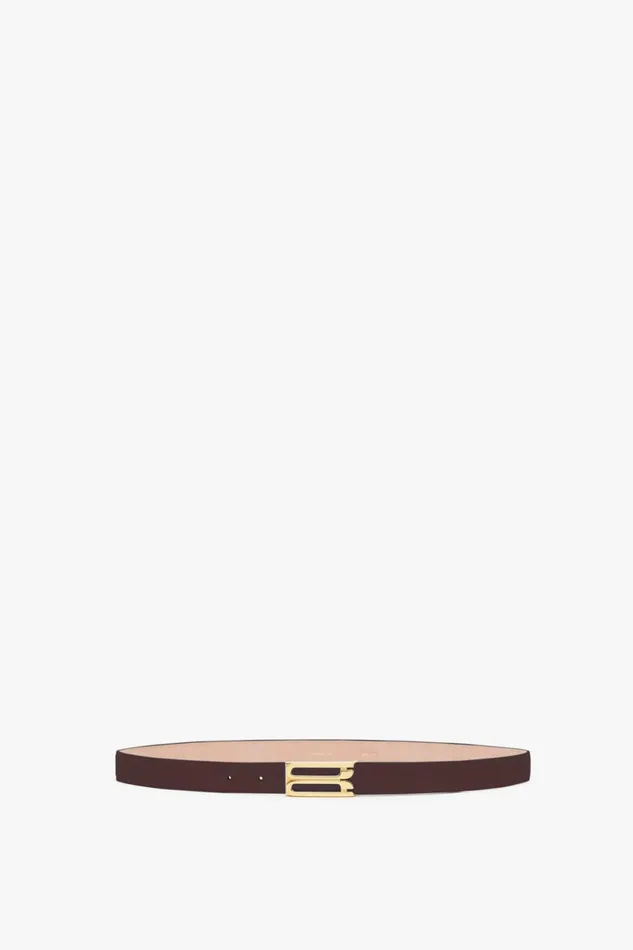 Belts Women Victoria Beckham Frame Belt In Burgundy Leather