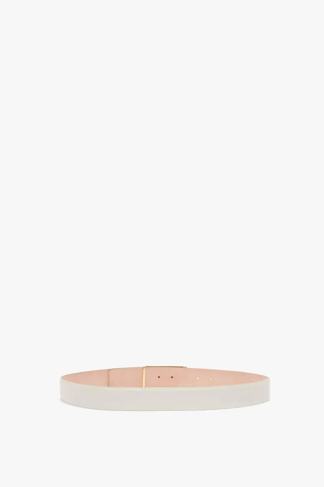 Belts Women Victoria Beckham Jumbo Frame Belt In Latte Leather Belts Women Victoria Beckham Jumbo Frame Belt In Latte Leather