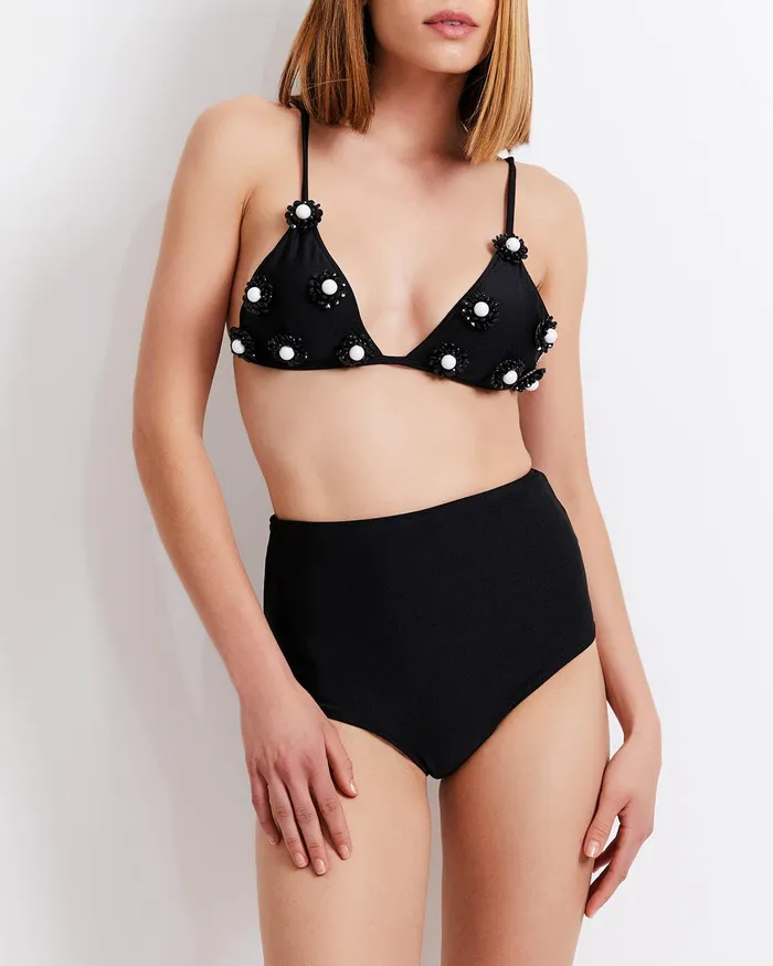 Bikinis Women PatBO High Waist Bikini Bottom FINAL SALE