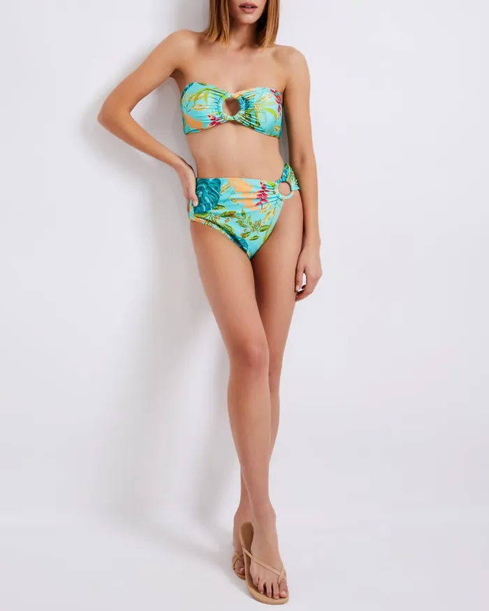 Bikinis Women PatBO TROPICALIA MIDRISE BIKINI BOTTOM FINAL SALE