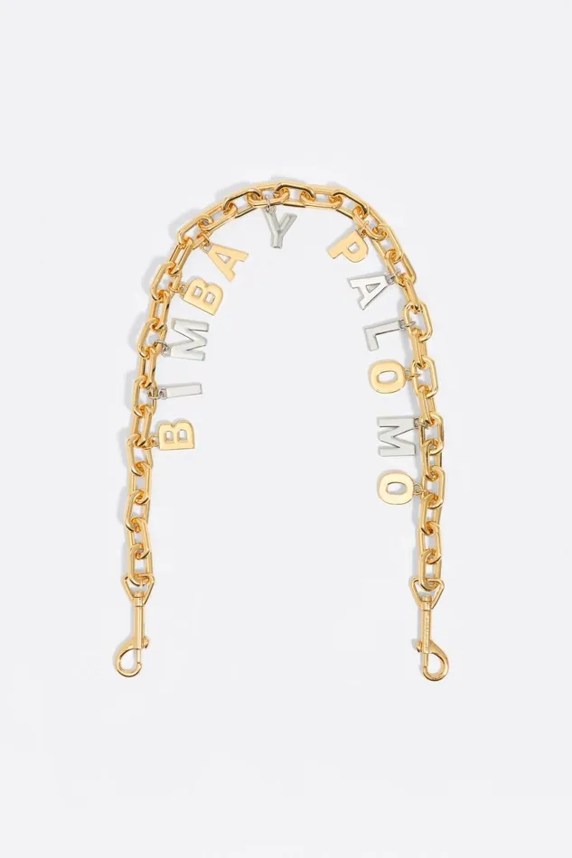 BIMBA Y PALOMO Gold Bag Chain Gold Women Bimba Y Lola Bag Charms