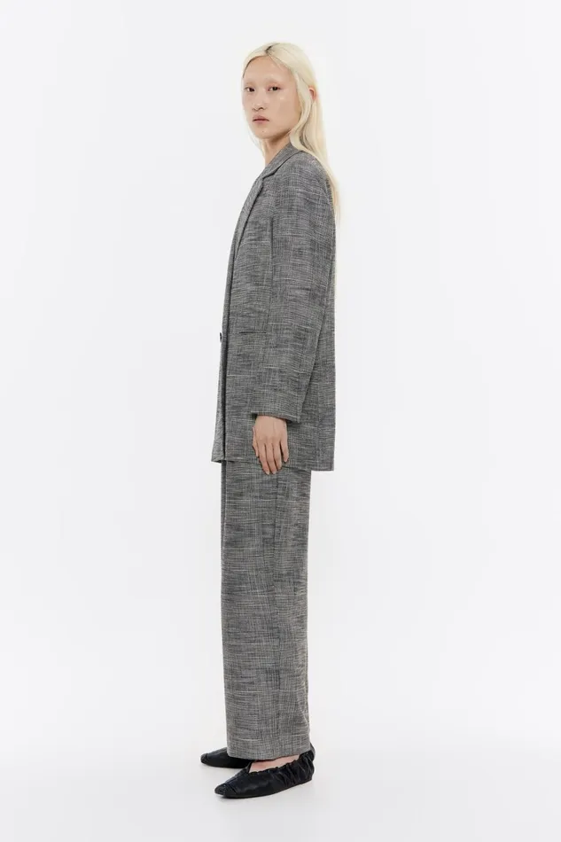 Black Checked Tailored Jacket Black Women Bimba Y Lola Total Look Black Checked Tailored Jacket Black Women Bimba Y Lola Total Look
