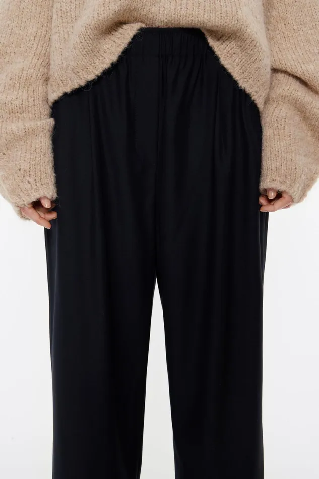 Black Cool Wool Joggers Black Women Bimba Y Lola Trousers Black Cool Wool Joggers Black Women Bimba Y Lola Trousers