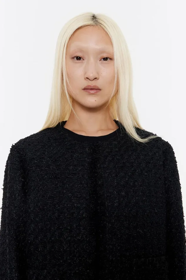 Black Cropped Frayed Jacket Black Women Bimba Y Lola Jackets And Blazers Black Cropped Frayed Jacket Black Women Bimba Y Lola Jackets And Blazers
