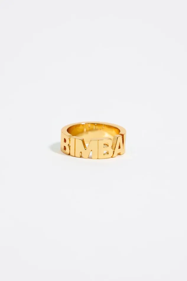 Black Enamel Logo Ring Black Women Bimba Y Lola Rings Black Enamel Logo Ring Black Women Bimba Y Lola Rings