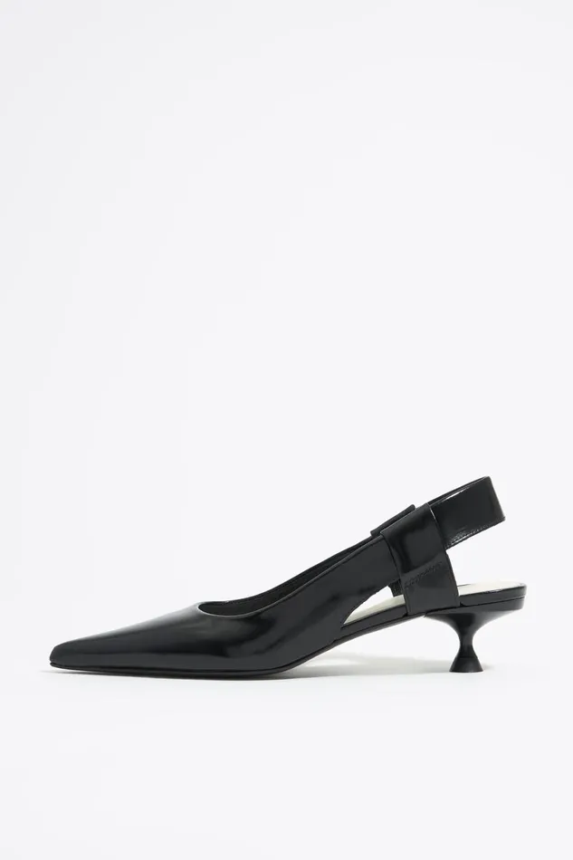 Black Leather Slingback Court Shoe Black Women Bimba Y Lola Court Shoes Black Leather Slingback Court Shoe Black Women Bimba Y Lola Court Shoes
