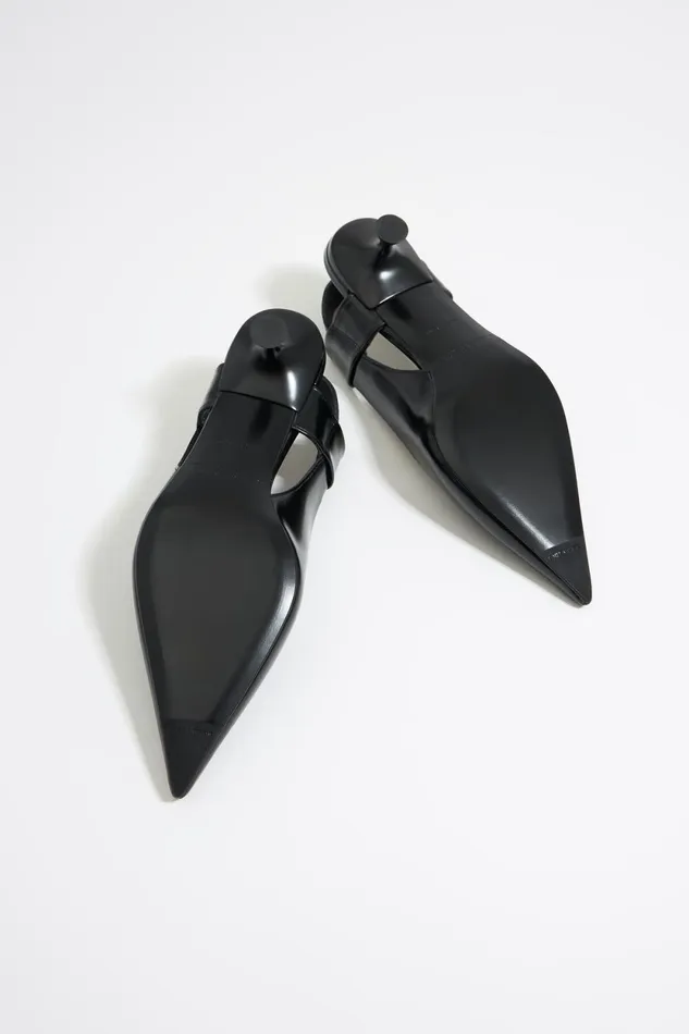 Black Leather Slingback Court Shoe Black Women Bimba Y Lola Court Shoes Black Leather Slingback Court Shoe Black Women Bimba Y Lola Court Shoes