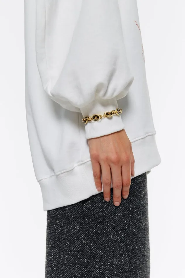Black Logos Gold Chain Bracelet Black Women Bimba Y Lola Jewelry Black Logos Gold Chain Bracelet Black Women Bimba Y Lola Jewelry