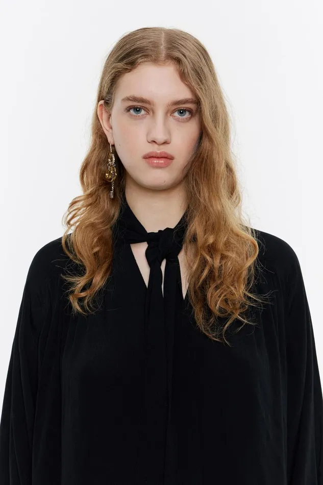 Black Maxi Bow Mini Dress Black Women Bimba Y Lola Dresses And Jumpsuits Black Maxi Bow Mini Dress Black Women Bimba Y Lola Dresses And Jumpsuits