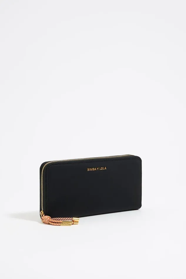 Black Nylon Horizontal Purse Black Women Bimba Y Lola Billfolds