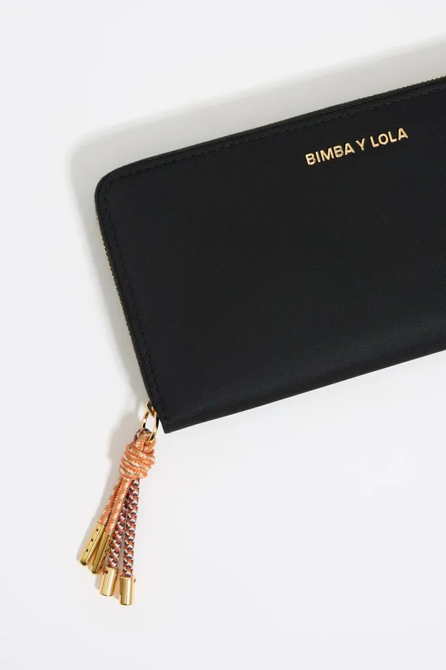 Black Nylon Horizontal Purse Black Women Bimba Y Lola Billfolds Black Nylon Horizontal Purse Black Women Bimba Y Lola Billfolds