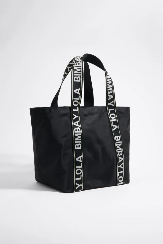 Black Nylon Maxi Shopper Bag Black Women Bimba Y Lola Shoppers