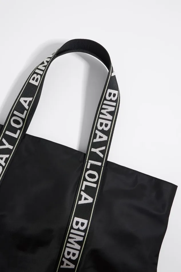 Black Nylon Maxi Shopper Bag Black Women Bimba Y Lola Shoppers Black Nylon Maxi Shopper Bag Black Women Bimba Y Lola Shoppers