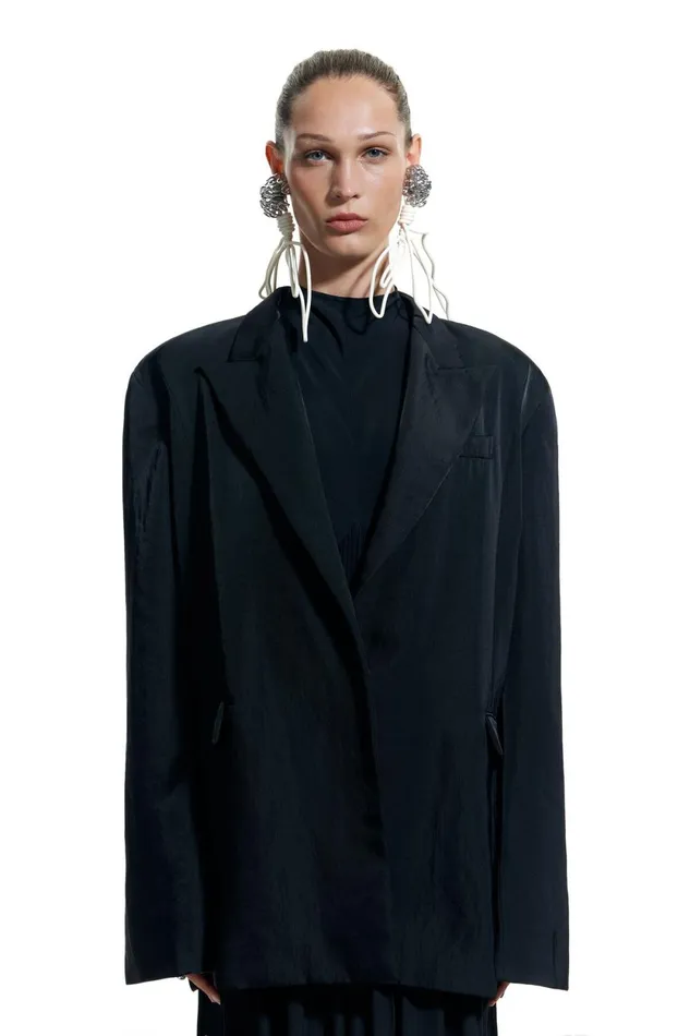 Black Oversize Blazer Black Women Bimba Y Lola Bimba Y Palomo Black Oversize Blazer Black Women Bimba Y Lola Bimba Y Palomo