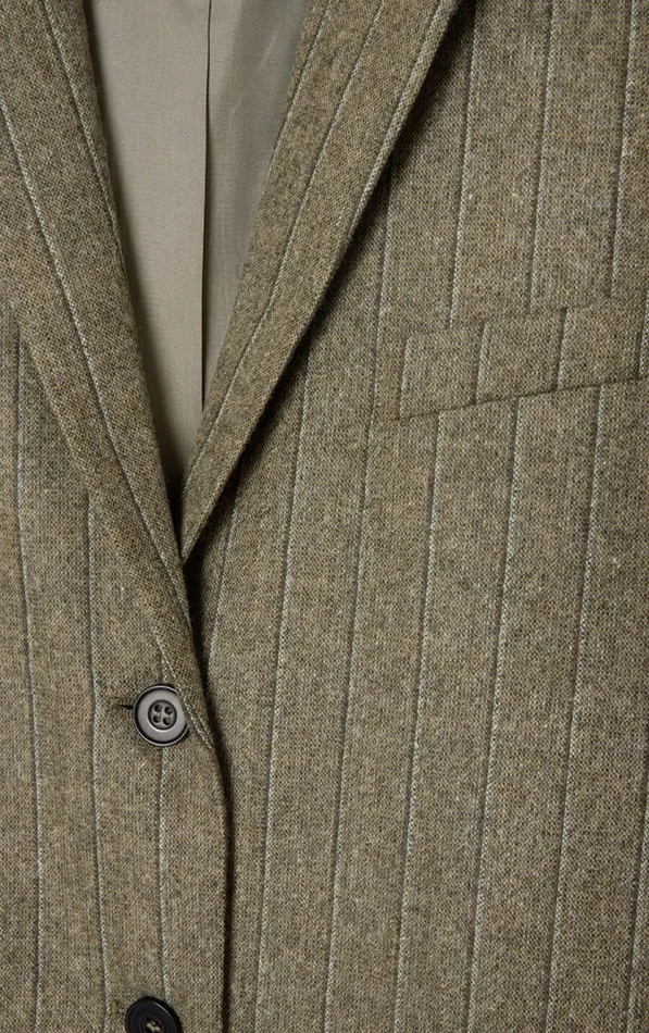 Blazer Dirow Taupe Stripes Women American Vintage Jackets and Blazers Blazer Dirow Taupe Stripes Women American Vintage Jackets and Blazers