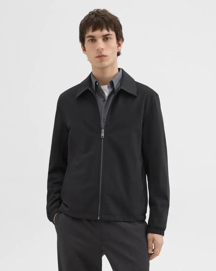 Blazers Jackets Men Theory Brody Jacket In Precision Ponte Black