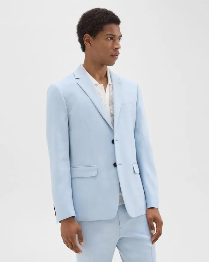 Blazers Jackets Men Theory Morton Slim Blazer In LinenViscose Skylight Blazers Jackets Men Theory Morton Slim Blazer In LinenViscose Skylight
