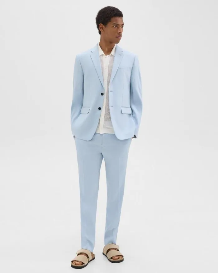 Blazers Jackets Men Theory Morton Slim Blazer In LinenViscose Skylight Blazers Jackets Men Theory Morton Slim Blazer In LinenViscose Skylight