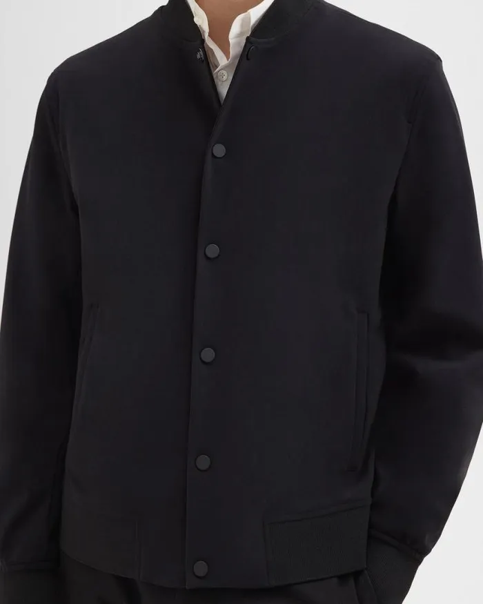 Blazers Jackets Men Theory Murphy Bomber Jacket In Precision Ponte Black