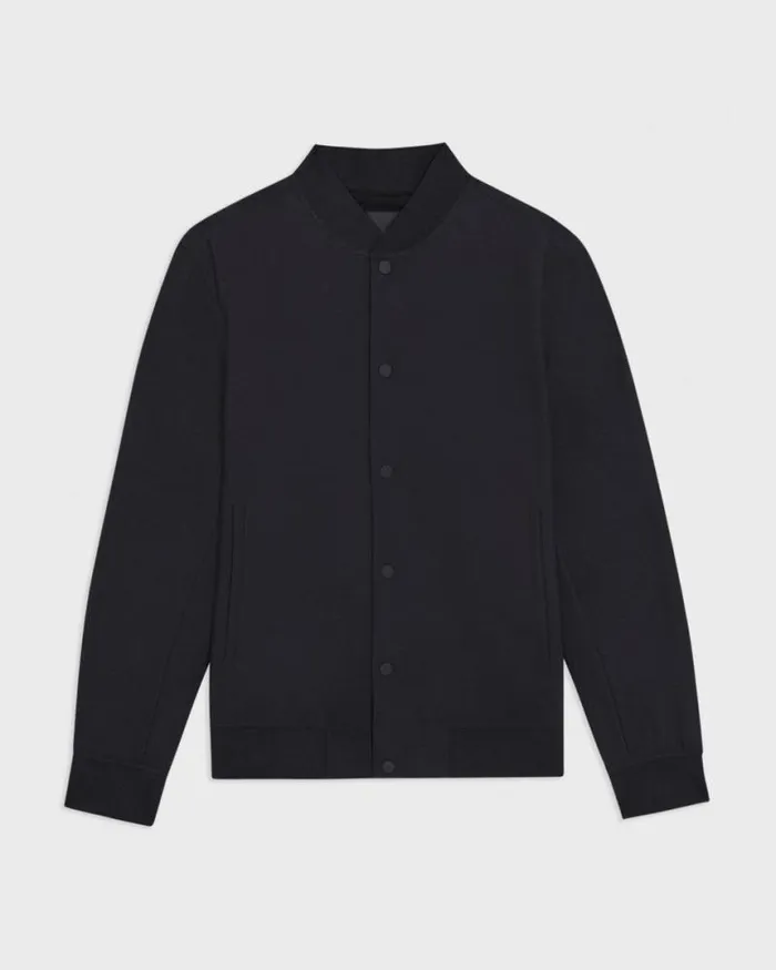 Blazers Jackets Men Theory Murphy Bomber Jacket In Precision Ponte Black