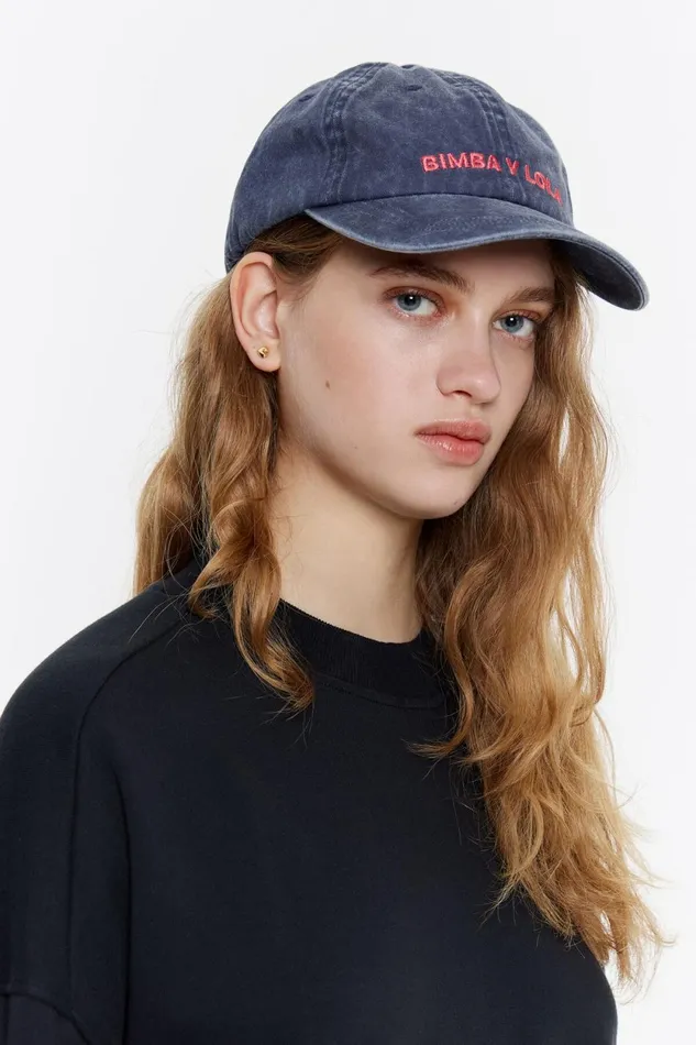 Blue Cotton Cap Navy Women Bimba Y Lola Hats And Caps Blue Cotton Cap Navy Women Bimba Y Lola Hats And Caps