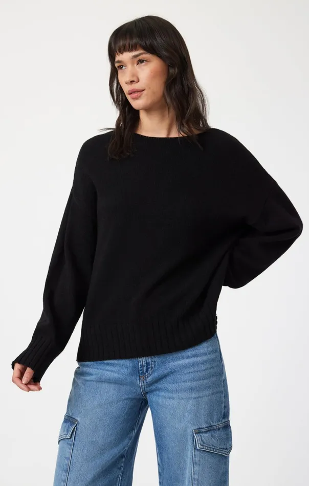 Boat Neck Sweater In Black Women Mavi Jeans Sweaters Boat Neck Sweater In Black Women Mavi Jeans Sweaters