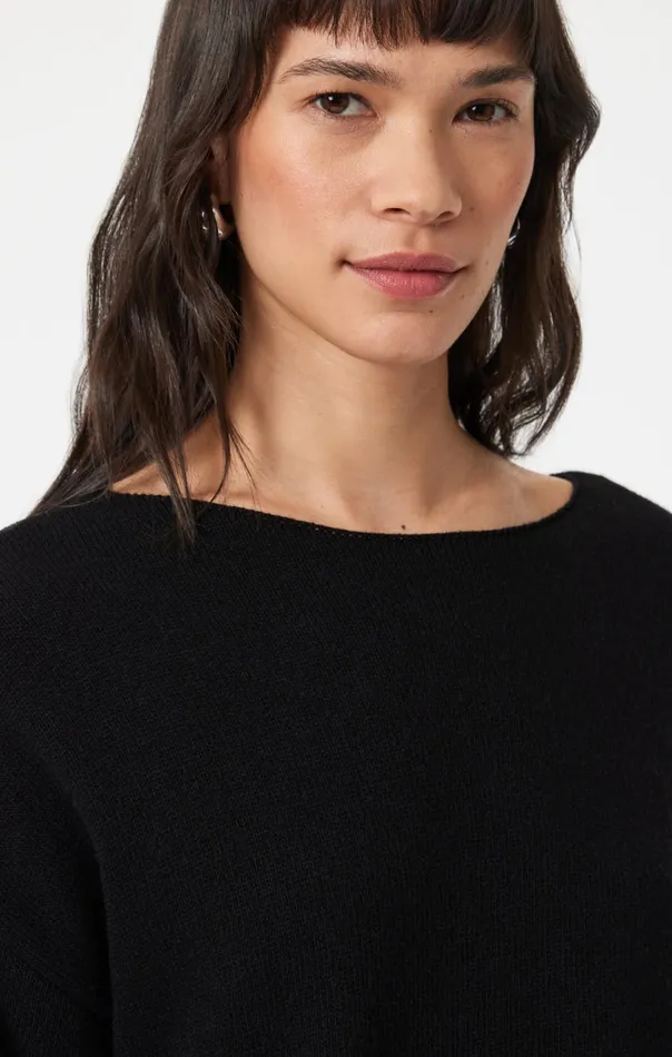 Boat Neck Sweater In Black Women Mavi Jeans Sweaters Boat Neck Sweater In Black Women Mavi Jeans Sweaters