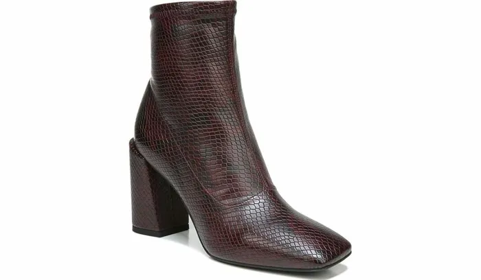 Booties Women Franco Sarto Franco Harmond Block Heel Bootie Bordeaux Faux Snake Leather Booties Women Franco Sarto Franco Harmond Block Heel Bootie Bordeaux Faux Snake Leather