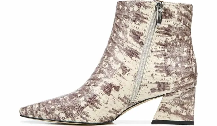 Booties Women Franco Sarto Franco Sandria Block Heel Bootie Roccia Snake Print Leather
