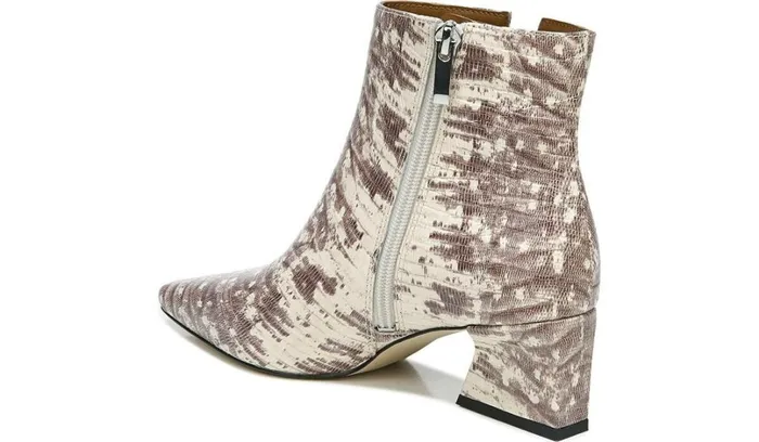 Booties Women Franco Sarto Franco Sandria Block Heel Bootie Roccia Snake Print Leather