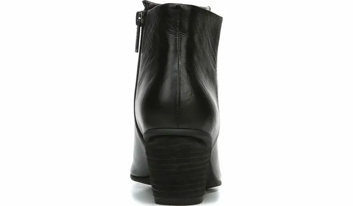 Boots Women Franco Sarto Sarto Kinga Block Heel Bootie Black Leather